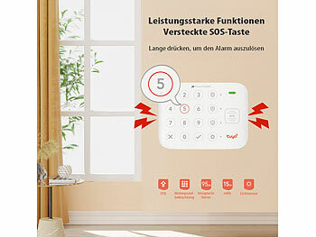 Alarmanlage für Wohnung mit Fenster- und Türüberwachung