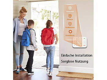 VisorTech 6-teiliges WLAN-Alarmanlagen-Set mit 3 Sensoren, 2 RFID-Schlüssel, App