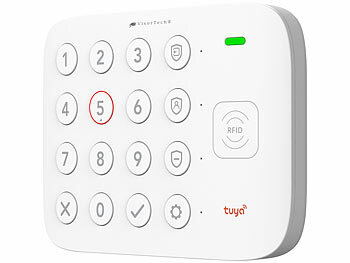 VisorTech 12-teiliges WLAN-Alarmanlagen-Set mit 9 Sensoren, 2 RFID-Schlüssel,App