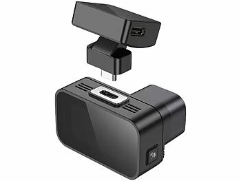 NavGear Mini-2K-Dashcam mit G-Sensor, GPS, Parkwächter, Nachtsicht, WLAN, App