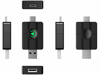 Creasono 2er-Set Funk-Adapter für Apple CarPlay und Android Auto, 2,4 & 5 Ghz