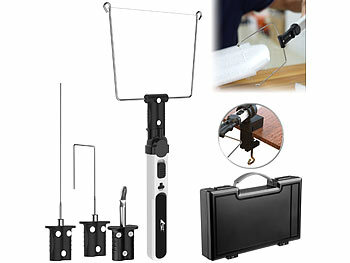 Werkzeug: AGT 4in1-Akku-Heißdrahtschneider für Styropor & Schaumstoff, 550 °C, Licht 