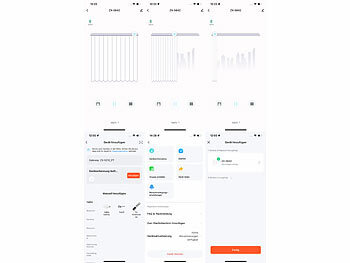Luminea Home Control Smarter 3in1-Vorhangmotor, Akku, Bluetooth, Fernbedienung, Timer, App