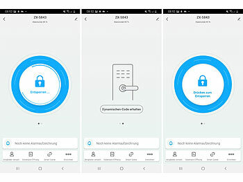 VisorTech 2er-Set Elektronischer Tür-Schließzylinder, PIN-Code, 2 Schlüssel, App