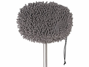 AGT 2er-Sets 2in1-Autowaschmopp, Teleskop, 160 cm, 2 Mikrofaser-Aufsätze