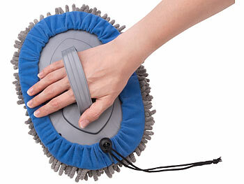 AGT 2er-Sets 2in1-Autowaschmopp, Teleskop, 160 cm, 2 Mikrofaser-Aufsätze