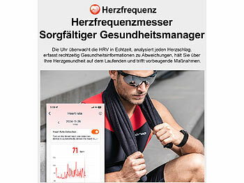 newgen medicals 2er-Set smarte Fitnesstracker-Armbänder mit App, 150 mAh, IP68