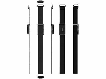 newgen medicals 2er-Set smarte Fitnesstracker-Armbänder mit App, 150 mAh, IP68