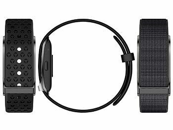 newgen medicals 2er-Set smarte Fitnesstracker-Armbänder mit App, 150 mAh, IP68