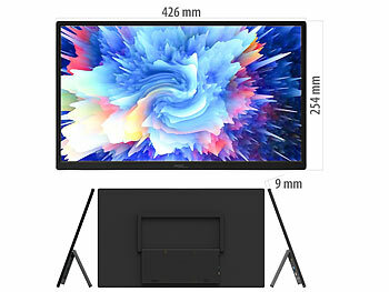 auvisio Mobiler Full-HD-IPS-Monitor mit 18,5"/47 cm, 120 Hz, USB-C, Standfuß 