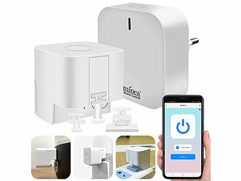 Fingerbot App: Luminea Home Control Smarter Schalter-Aufsatz für Schalter & Taster, Sprachsteuerung +GW 