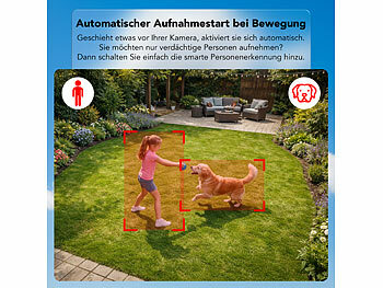 7links 2er-Set 4G/LTE-Akku-Außenkameras, eSIM & 5 Jahren Datenflat, 2K, Solar 