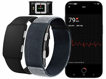 Fitnesstracker: newgen medicals Smarter Fitness-Tracker, App, 24/7-Erfassung, EKG-Überwachung, 180 mAh 