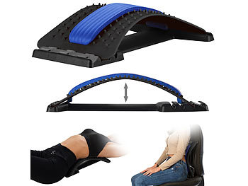 Rückendehner: PEARL sports Rückenstrecker und -Dehner mit Massage-Noppen, 4 Höhen einstellbar