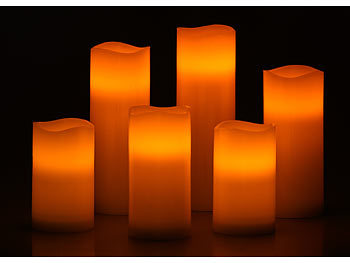 LED-Kerze Echtwachs mit Fernbedienung
