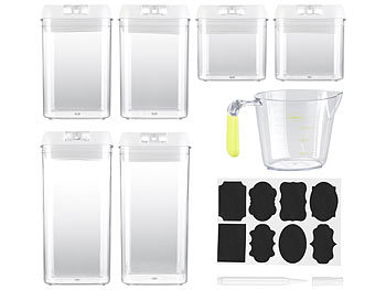 FINEW Set 4 Contenitori Trasparenti Per Frigo - Medi 25,5x15x7 Cm, Con Maniglia, Senza BPA, Impilabili
