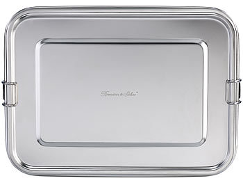 Rosenstein & Söhne Edelstahl-Lunchbox mit Dichtungsring, spülmaschinenfest, 800 ml