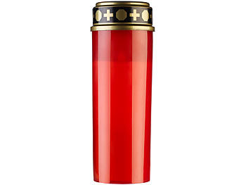 PEARL 4er-Set XL-LED-Grablichter, Lichtsensor, Batteriebetrieb, 21 cm, rot