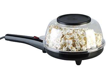 Rosenstein & Söhne 3in1-Crêpe-, Popcornmaker und elektrische Pfanne, 800 Watt, Ø 20 cm