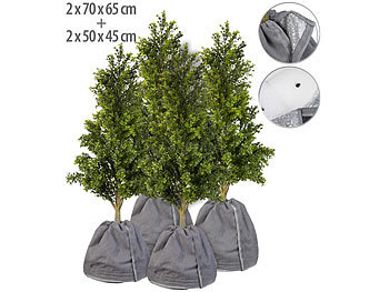2 Sacs Anti-Gel Pour Plantes En Pot 45x55cm - Housse Hivernale Isotherme Polyester - Protection Contre Le Froid