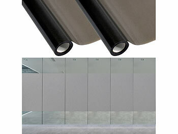 infactory 4er-Set Sichtschutzfolie, selbsthaftend, 60 x 200 cm, Grau-Matt