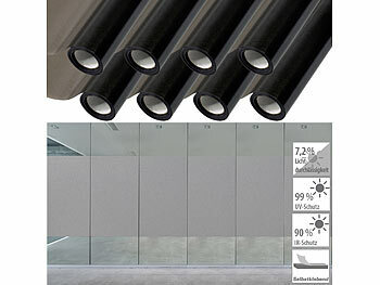 Sicht-Schutzfolie: infactory 8er-Set Sichtschutzfolie, selbsthaftend, 60 x 200 cm, Grau-Matt