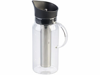 Rosenstein & Söhne Cold-Brew-Kaffeebereiter aus Glas, mit Edelstahlfilter, 1.200 ml