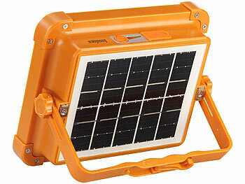 Luminea 2er-Set High-Power-LED-Strahler, Akku, Solar, 2392 lm, dimmbar, CCT