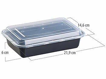 Rosenstein & Söhne 100er-Set Lebensmittel-Boxen mit Deckeln, 800 ml