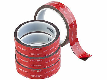 AGT 4er-Set Industrie Acryl Doppelklebebänder, 2,5cm x 3m, 27,5 kg pro Met
