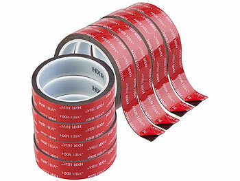 AGT 8er-Set Industrie Acryl Doppelklebebänder, 2,5cm x 3m, 27,5 kg pro Met