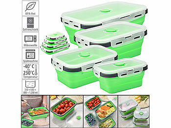 Contenitori Per Snack In Acciaio Inox Per Bambini - Confezione Da 3 Con Coperchi In Silicone E Motivo Unicorno