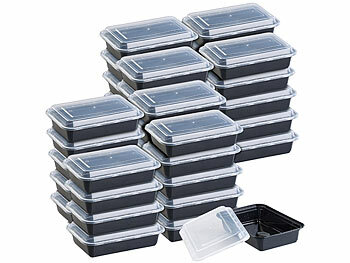 Rosenstein & Söhne 40er-Set Lebensmittel-Boxen mit Deckeln, 800 ml