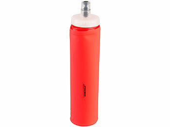 Speeron Faltbare Trinkflasche mit geradem Boden, BPA-frei, 500 ml, orange