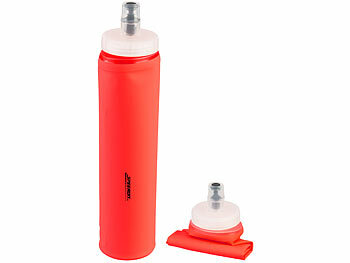 Speeron 2er-Set Faltbare Trinkflaschen, gerader Boden, BPA-frei, 500ml, orange