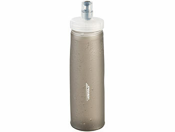Speeron 2er-Set Faltbare Trinkflaschen, gerader Boden, 300 ml, anthrazit