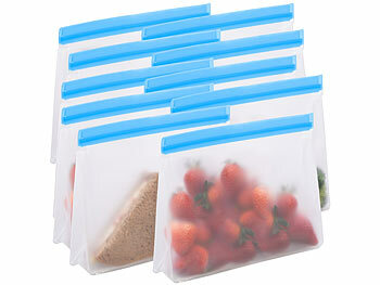 Lot De 60 Sacs Réutilisables Zip 3 Tailles (0.5L, 2.5L, 3.5L) - Congélation, Rangement Alimentaire - Fond Extensible