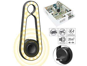 Insektenschutz: PEARL 2in1-Ultraschall-Mini-Schädlingsvertreiber mit Nachtlicht, 3 Modi, USB