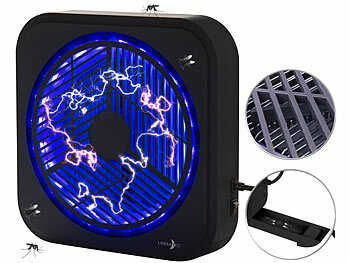 Lunartec 4er Set UV-Insektenvernichter zur Wandmontage, mit Selbstreinigung