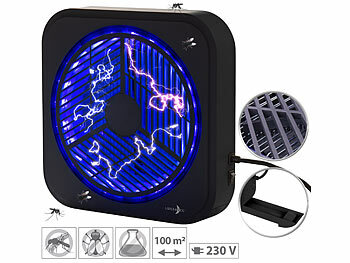 Lunartec 4er Set UV-Insektenvernichter zur Wandmontage, mit Selbstreinigung