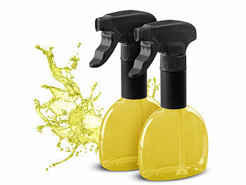 Öl-Sprühflasche Grill: Rosenstein & Söhne 2er-Set Speiseöl-Sprühflaschen, 280ml, BPA-frei, lebensmittelecht 