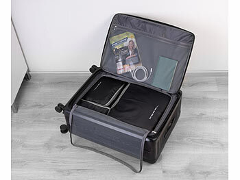 PEARL 4er-Set Kompressions-Packtaschen für Handgepäck, je Größe S, M, L & XL