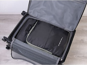 PEARL 2er-Set Kompressions-Packtaschen für Handgepäck, Größe XL, 45x37x8 cm