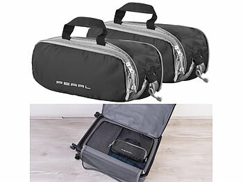 Handgepäck-Kleidersack: PEARL 2er-Set Kompressions-Packtaschen für Handgepäck, Größe S, 30x11x11 cm