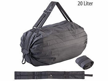 Falttasche: PEARL Leichte Falt-Reisetasche aus Polyester, 20 Liter, mit 50-cm-Tragegurt