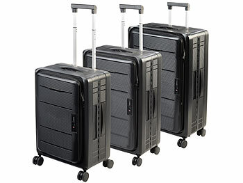 Faltkoffer: Xcase 3er-Set faltbare Hartschalen-Koffer, 20"/51 cm, 24"/61 cm, 26"/66 cm