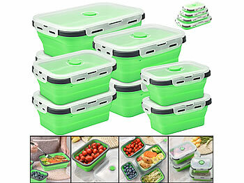 3 Contenitori Portapranzo In Acciaio Inox Con Coperchio, A Prova Di Perdite, 32,5x17,5x6,5 Cm