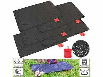 Mini-Picknick-Strandmatte: PEARL 5er-Set Mini-Picknickdecke 70 x 110 cm, kleines Packmaß, 55 g