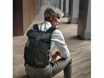 Xcase Rolltop-Business-Rucksack-großem Eck-Reißverschluss, Versandrückläufer