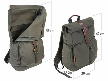 Xcase Rolltop-Business-Rucksack-großem Eck-Reißverschluss, Versandrückläufer